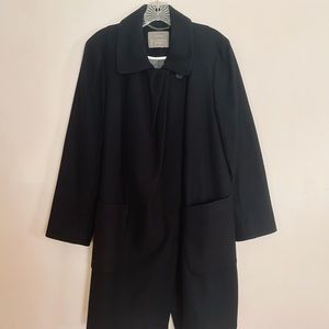J.CREW Black Wool Cashmere by Nello Gori Coat